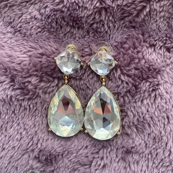 5 pairs - clear crystal earrings - Picture 5 of 6